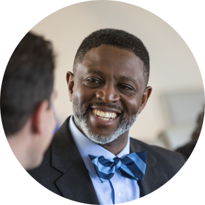 smiling man bow tie